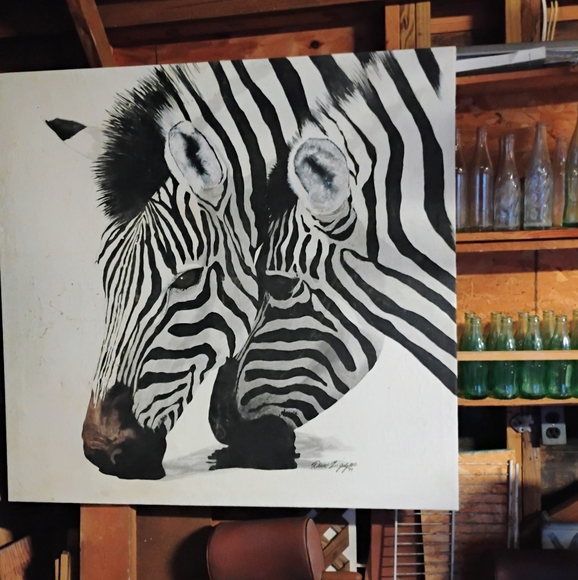 Zebra Art Print on Canvas
